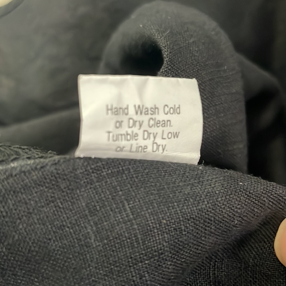 Cynthia Ashby Black Linen Tank Dress Size S - Picture 9 of 9